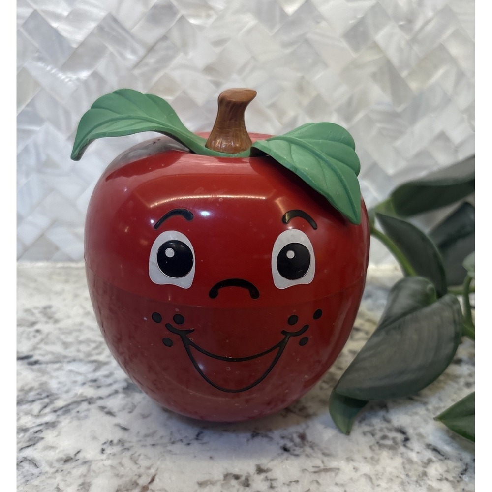 FISHER PRICE Happy Apple 1972 Short Stem‎ Roly Poly Vintage Chime Children's Toy